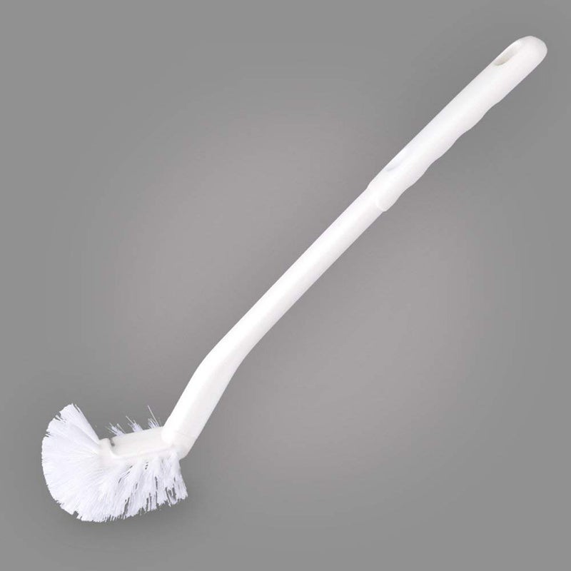 Baffect Curved Toilet Brush Plastic Long Antislip Grip Handle Toilet Cleaning Brushes Strong Decontamination Hanging Portable Toilet Bowl Brush Bathroom Accessories - Image 1